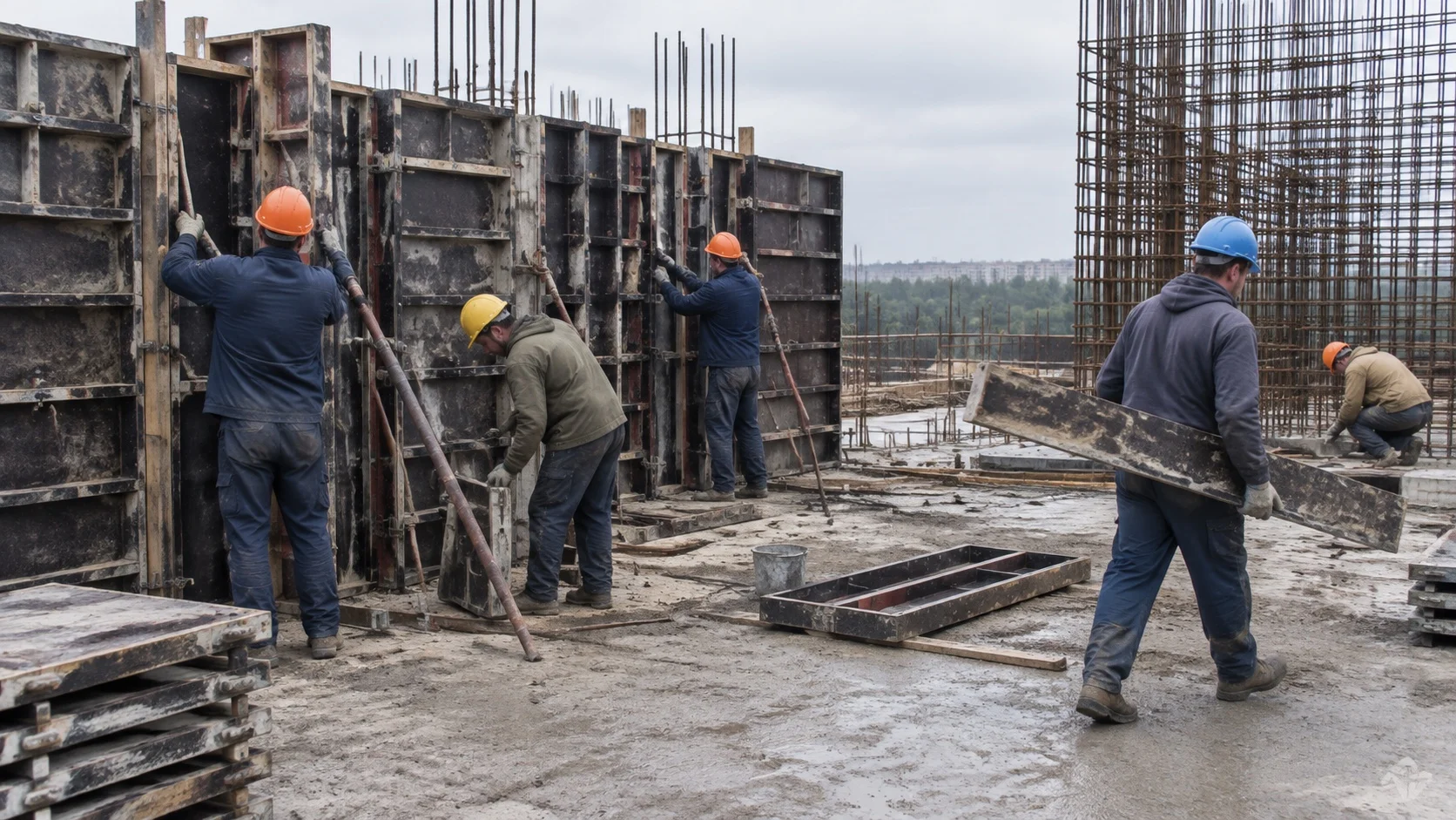 Монолитные работы на объекте в Москве